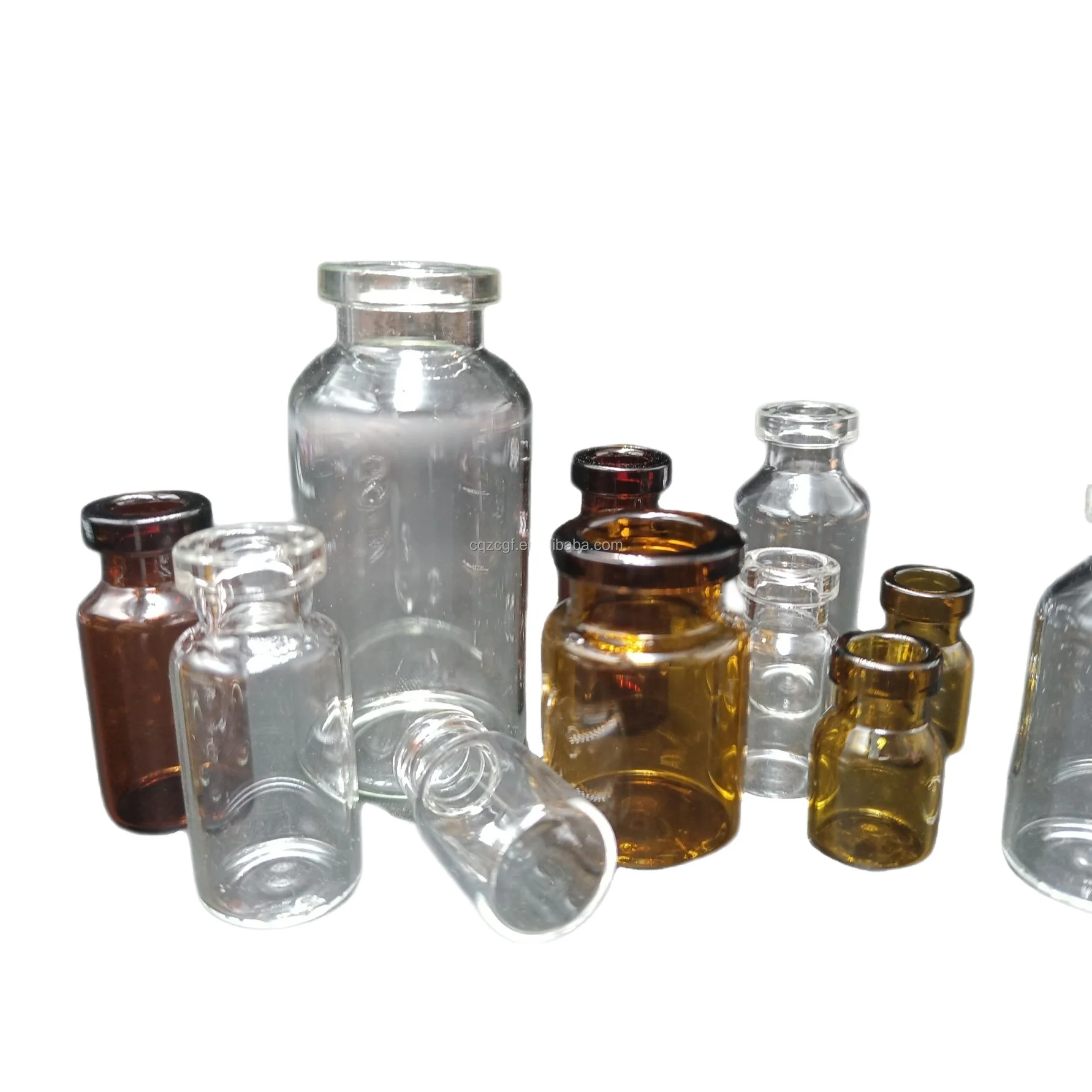 Empty Cheap Round  25 ml Medical Type I soda lime Transparent Glass Bottle vials