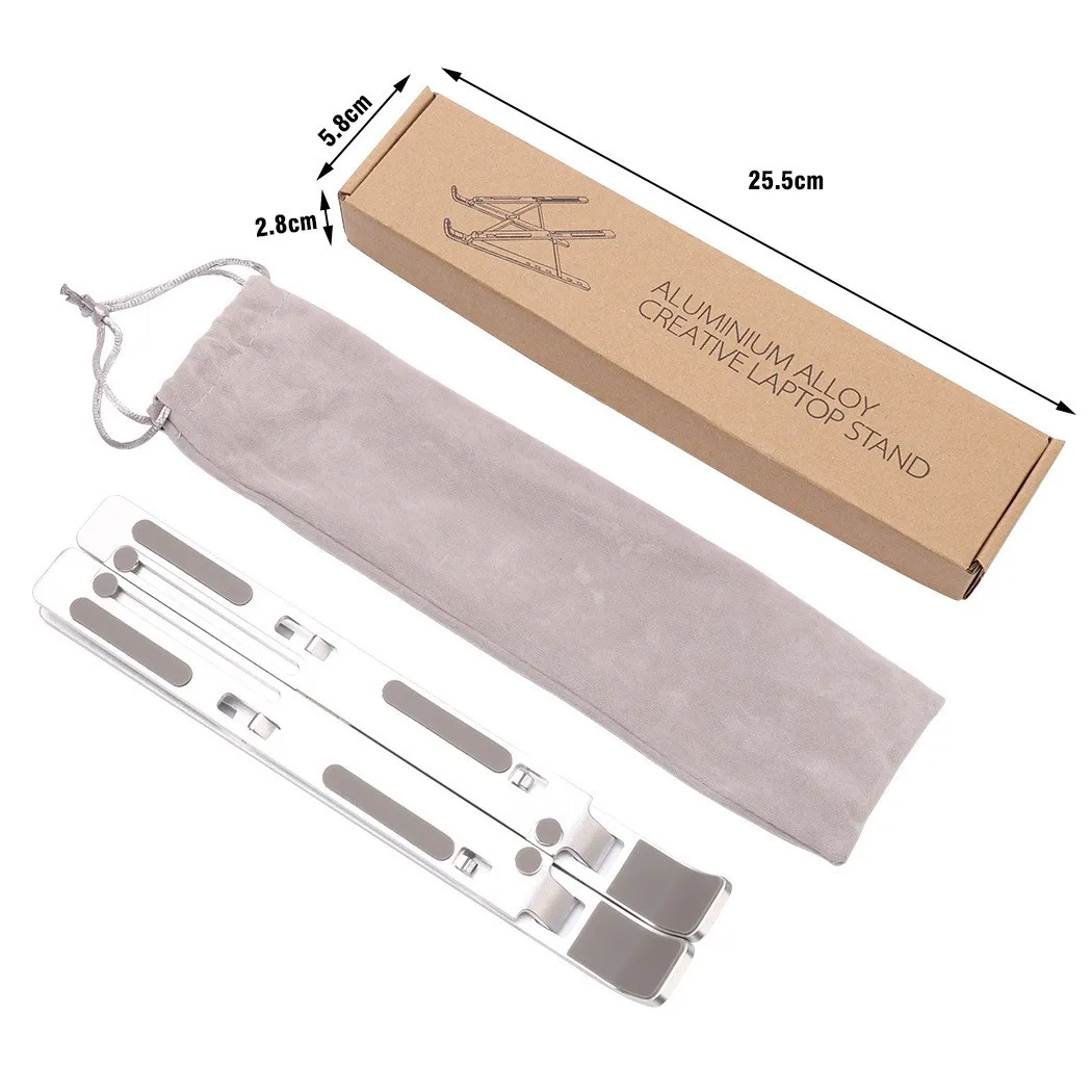 2021 Amazon Ebay Hot Seller Adjustable 6 Levels Desktop Laptop Stand Aluminum Alloy Portable Foldable Computer Stand