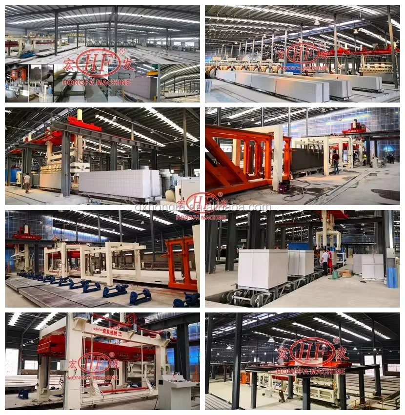 White Autoclaved Aerated Concrete Bricks Making Machinery AAC Hollow Building Decorative Concrete Blocks Machine Production Line