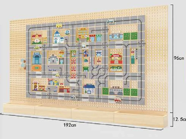 Child Indoor Ball Marble Run Vertical Kindergarten Activity Wood Mounted Panel Mount Game Stem Wooden Play Wall Toy For Kid