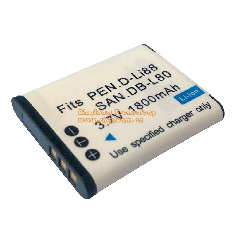 For Pentax P70 P80 WS80 H80 H90 W90 Digital Cameras D-LI88 DLI88 D-L188 DL-188 DL188 LI-ION Battery Pack