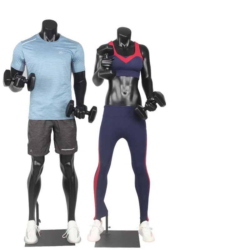 New Style High Quality  Sport  Display Clothes Mannequin Black  Model Full Body  Male Or Female Mannequin for Clothing