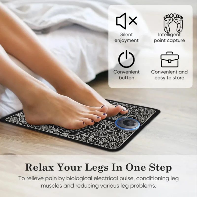 Home Use Folding Portable USB Massage Pad EMS Foot Massager Mat Foot Circulation Device