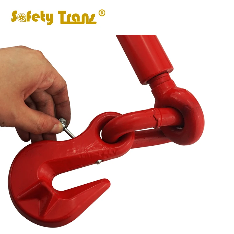 JIULONG HIGH QUALITY Ratchet Type Load Binder with Wing&Pin Hook 8MM Safty Locking Pin