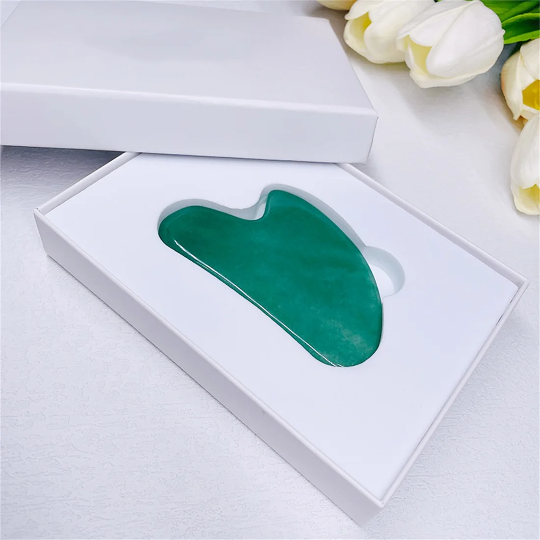 100% Real Natural Massage Stone Guasha Scraping Board Rose Quartz Gua Sha Tools Set