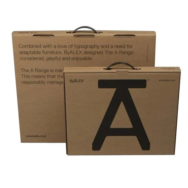 custom logo printed cardboard box with  plastic handle
