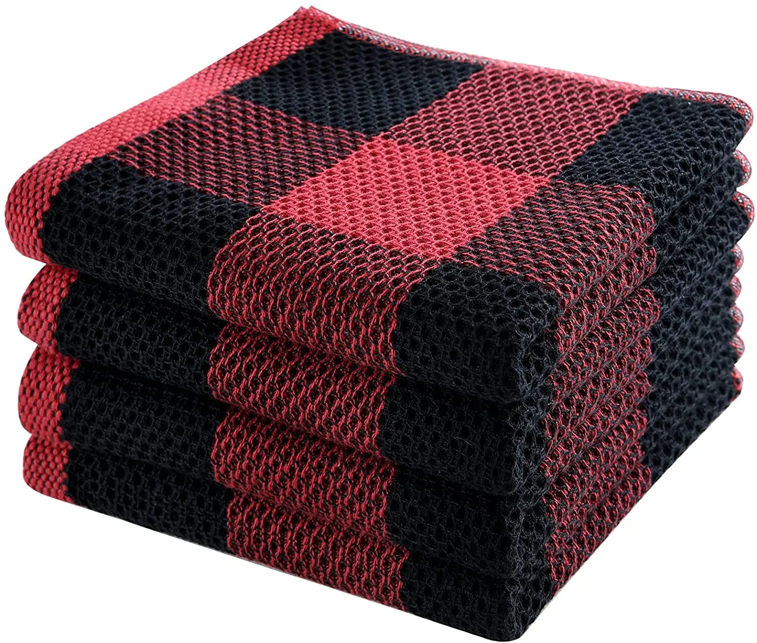 Amazon hot sale waffle weave towel high quality absorbent and easy to clean waffle organic cotton towels durable dish towels