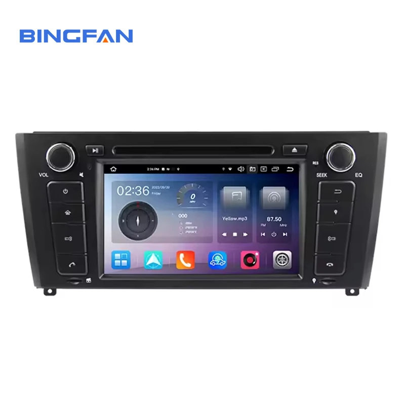 1 Din Special DVD Player 8 Core 4+64GB Android 10.0 Car Radio 4G WIFI BT FM GPS Screen for BMW 3 Series E81