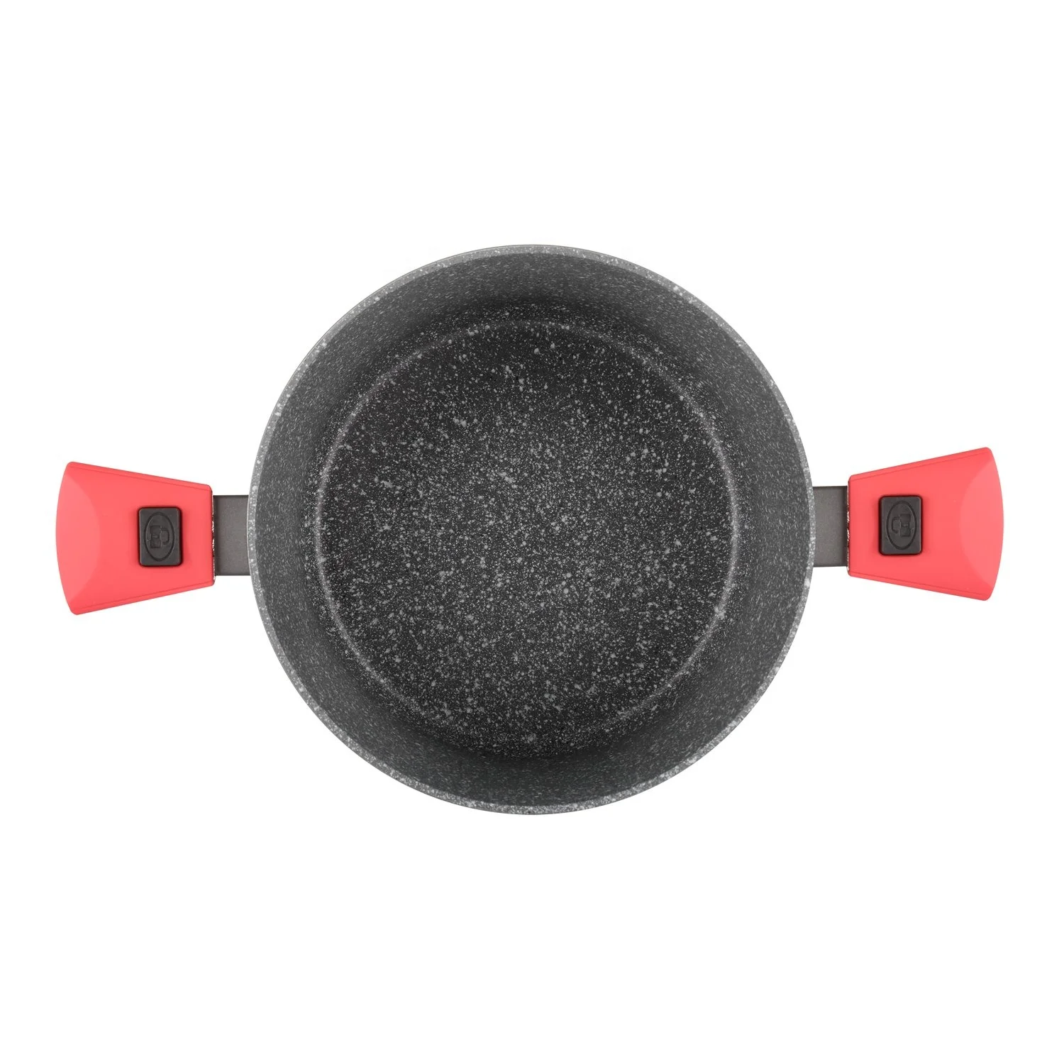 4.5QT Forged Aluminum Marble Nonstick Casserole Pot With Detachable Handle With Induction Bottom