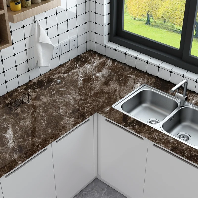 Factory Supply Dropship Marble Design Easy-To-Cut Safe PVC House Kitchen Cabinet Decor Wall Paper For Living Rooms