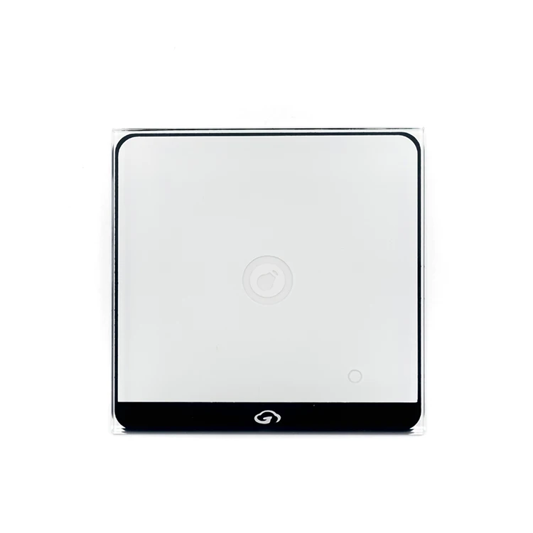 Customized 86*86*3mm Tempered Silk Screen Glass Switch Panel for Smart Home & Hotel for Solar Usage