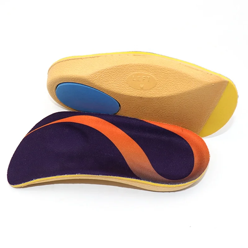 3/4 Running Soccer Silicone Footfore Comfortable Insoles Sport Plantar Fasciitis Gel Cushion Pu Arch Support Orthotics Insole