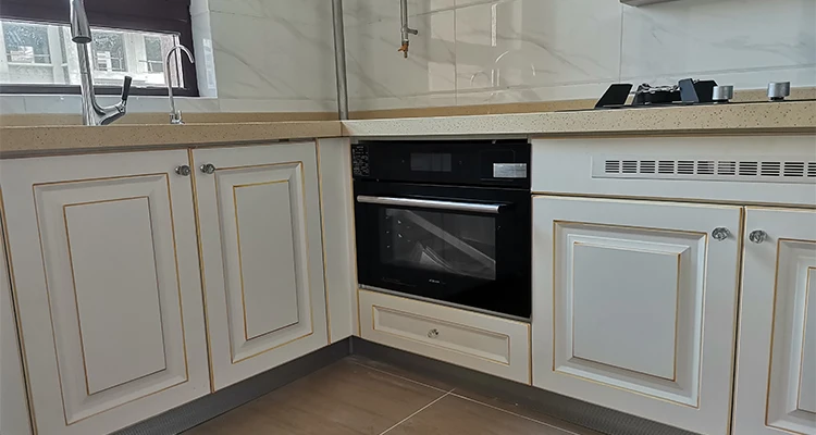 Solid wood integral cabinet kitchen quartz stone furniture