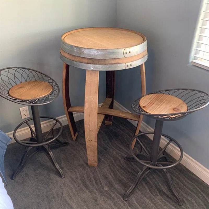 Oak barrel furniture wooden wine barrel table whiskey furniture