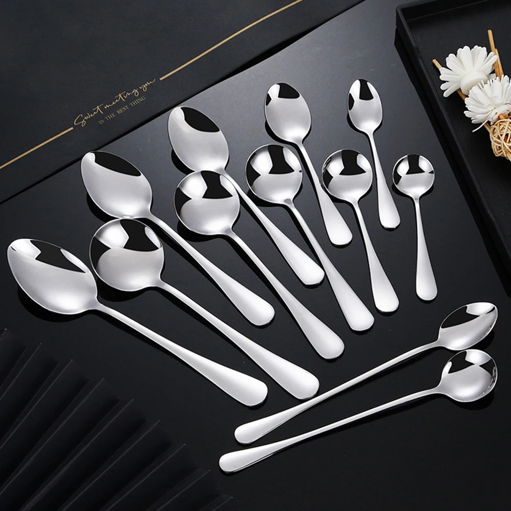 Factory Direct Selling 1010 Flatware Set Knife Fork Spoon and Tea Spoon 18 pcs Stainless Steel 430 Tableware Set