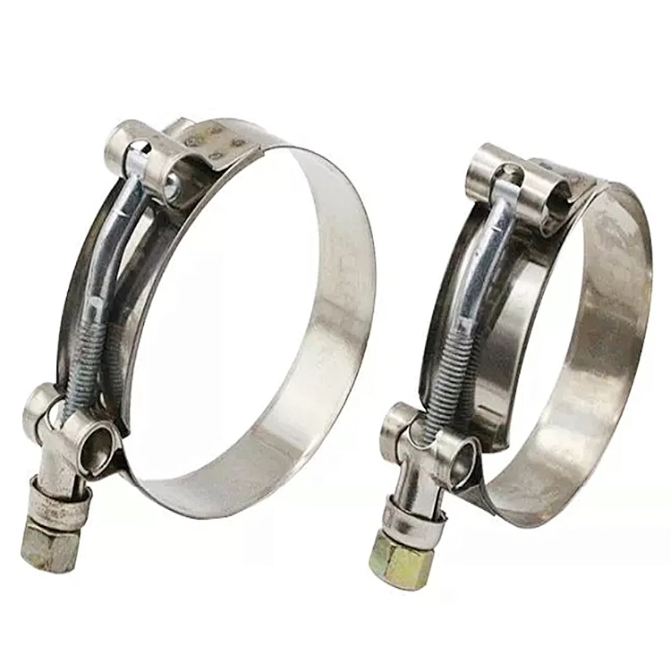 Quick locking stainless steel T bolt clamp for filter hose connecting