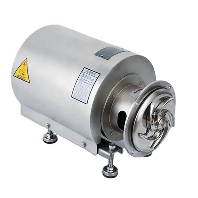 Stainless Steel 304 316L Horizontal vertical Milk Beer transfer Tri Clamp sanitary Centrifugal Pump with motor