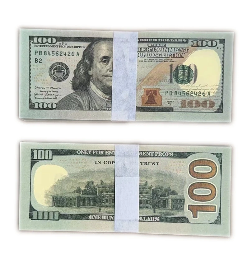 Paper Props 100 US Dollar Bank Ancestor Money Notes Movie Prop Money Euro Party Game Supplies High Quality Prop Money