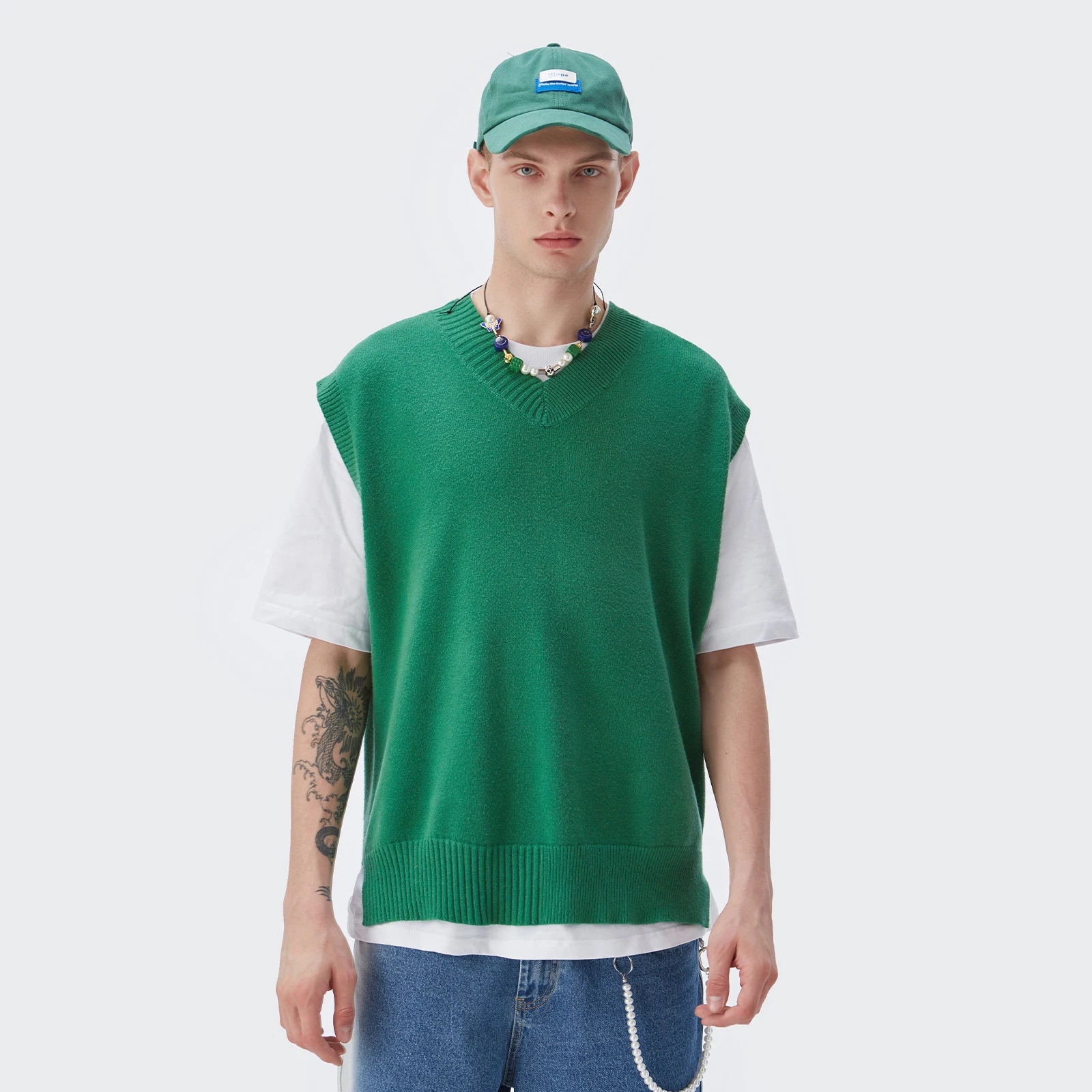 YLS Wholesale Mens Cashmere Sweaters Knitting Blank Unisex Sweaters Sleeveless Sweater Vest