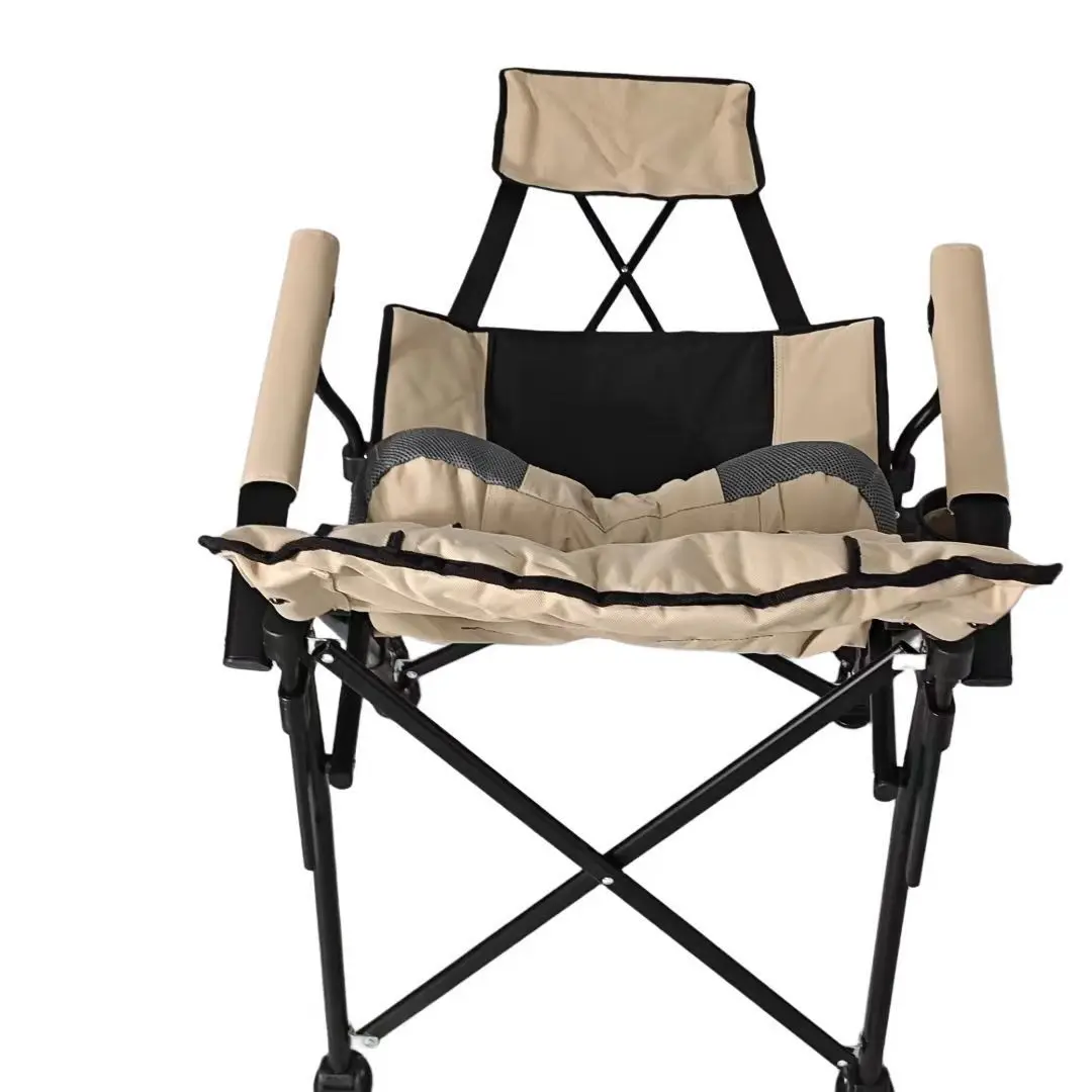 Customized Multifunction Portable Adjustable Backrest  Outdoor Folding Fishing Camping Beach Chairs With Foot Rest