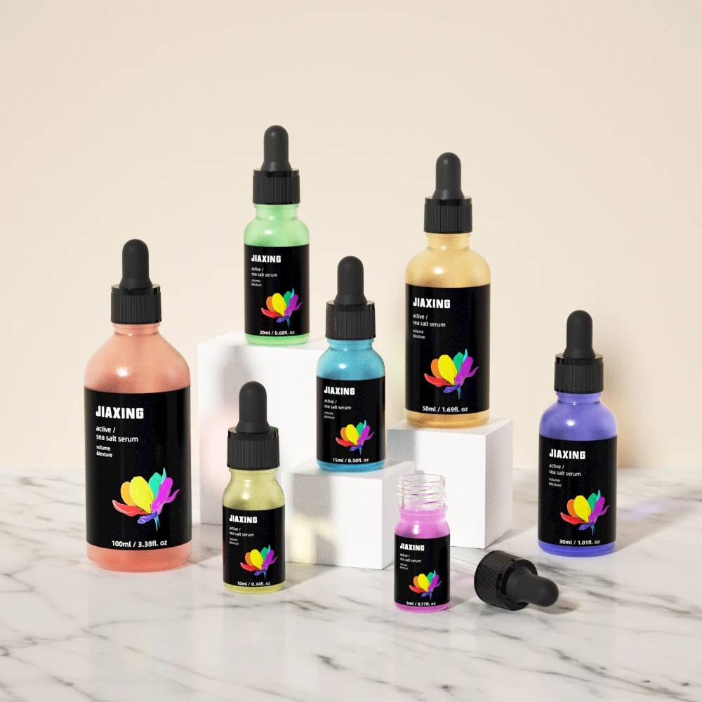 1 oz 2 oz 50 ml 100ml Organic Bread Hair Growth oil Essential Bottle Essence Cosmetic packaging bottle