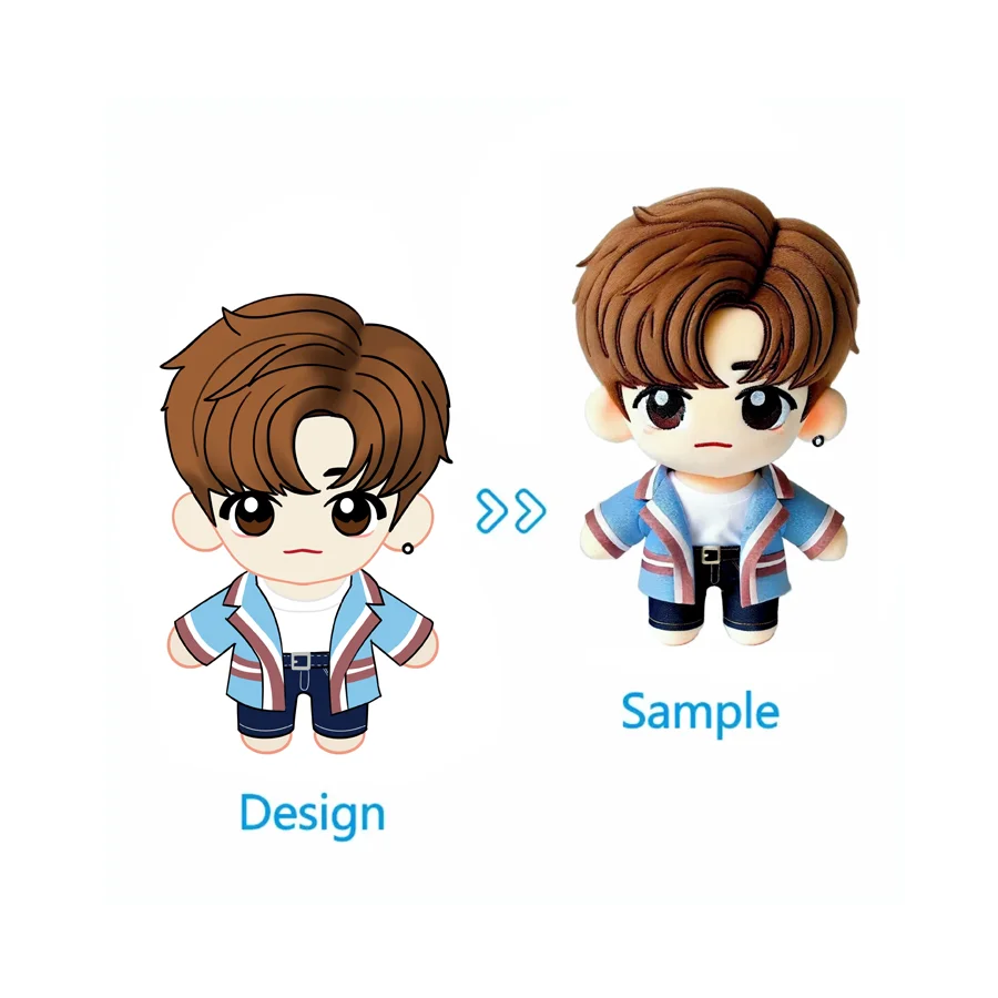 Wholesale 10cm 15cm 20cm Custom Plushie Kpop Korean Idol Doll Stuffed Plush Dolls