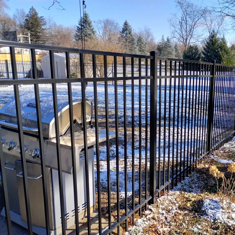 Easily AssembledCustomized Anti Rust Aluminum Outdoor Fence 6 Ft Metal Wrought Iron Steel