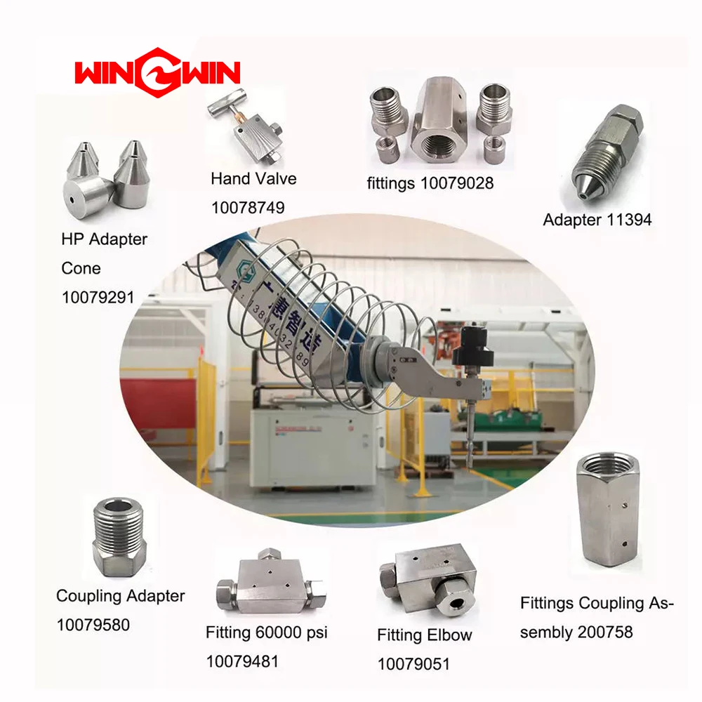 Water Jet Part HP Adapter Cone 10079291 Hand Valve 10078749 Fittings 10079028 Waterjet Parts