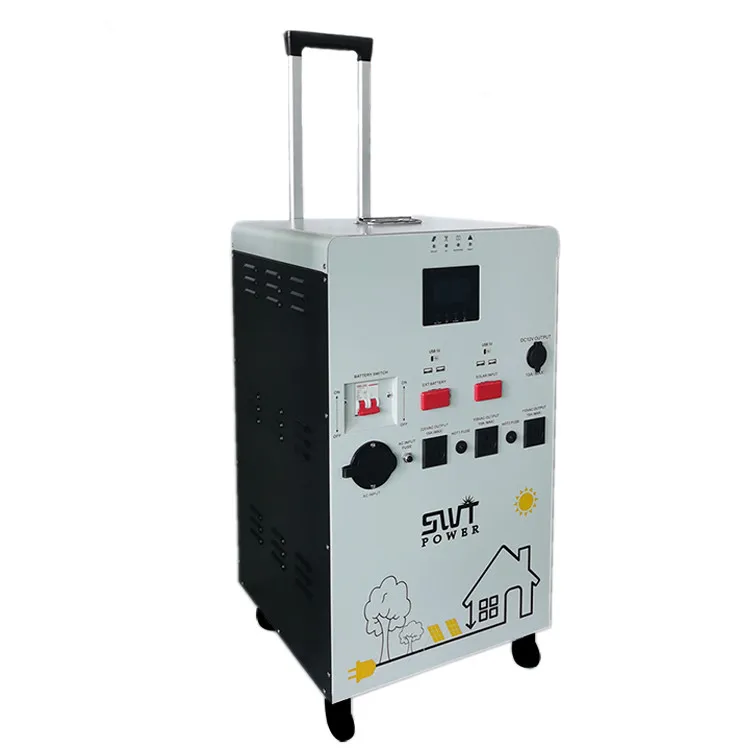 Автономная солнечная система 1 кВт комплект солнечного генератора портативный генератор с инвертором и литиевой батареей