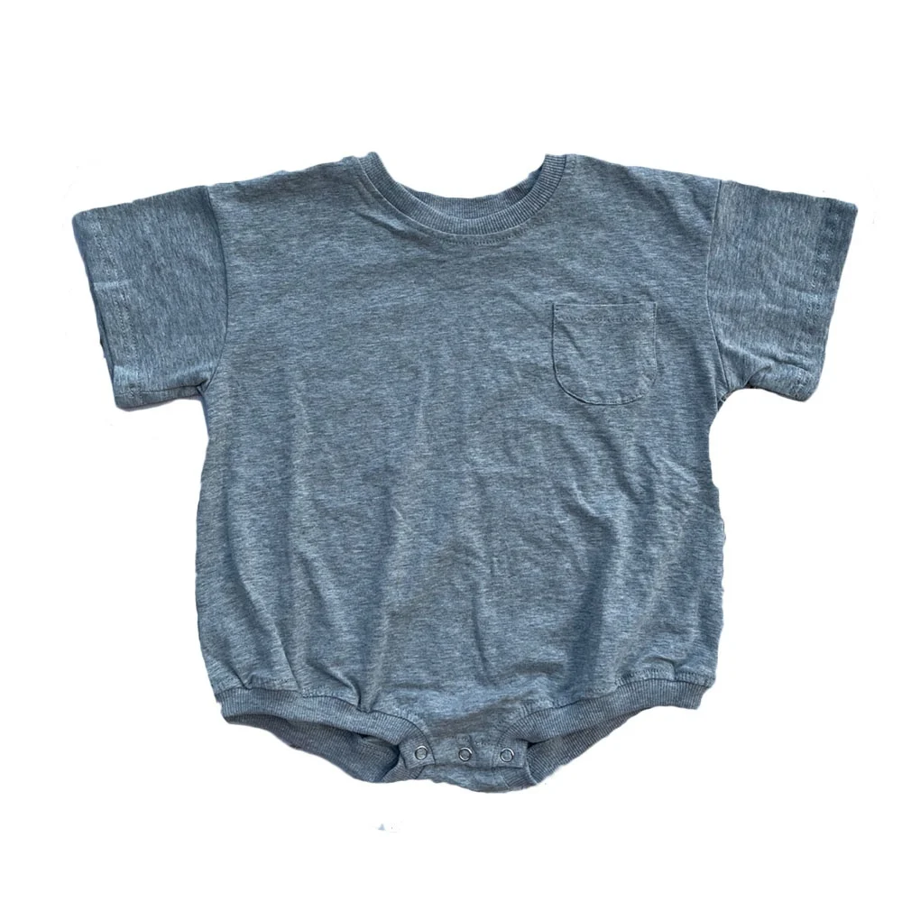 Высокое качество Han er трикотаж бамбуковая Детский комбинезон с короткими рукавами и карманами для новорожденных, Детский комбинезон для маленьких мальчиков комбинезон одежда