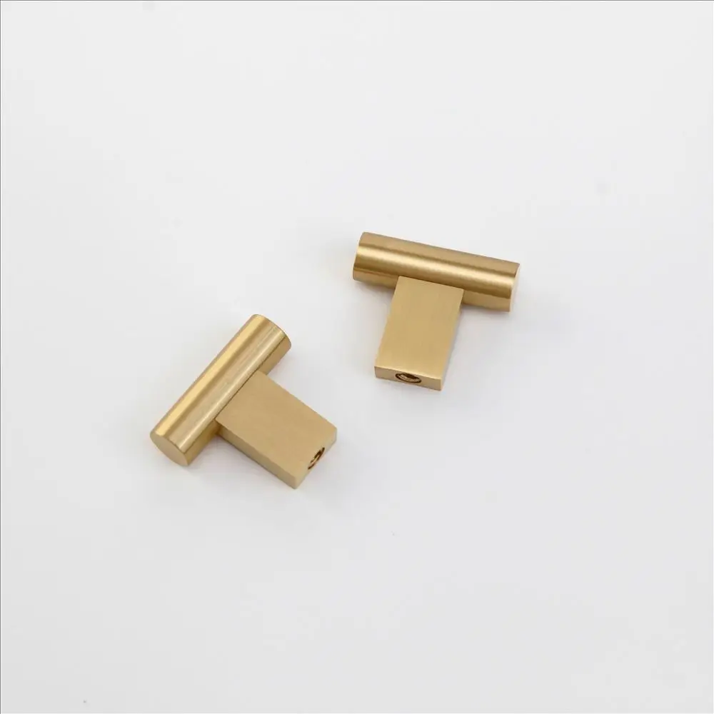 Maxery Minimalist Brass Furniture Handle Simple and Modern Drawer Cabinet Wardrobe Pull Knobs New Pulls Furniture Hardware