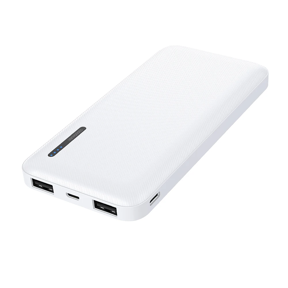 Newest Li-Polymer powerbank 10000mah slim wallet power bank portable charger LED indicator power banks Black White