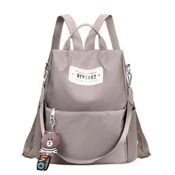 Backpack women 2019 Korean version of the new fashion wild Oxford cloth bag multifunctional large capacity anti-theft female bag
