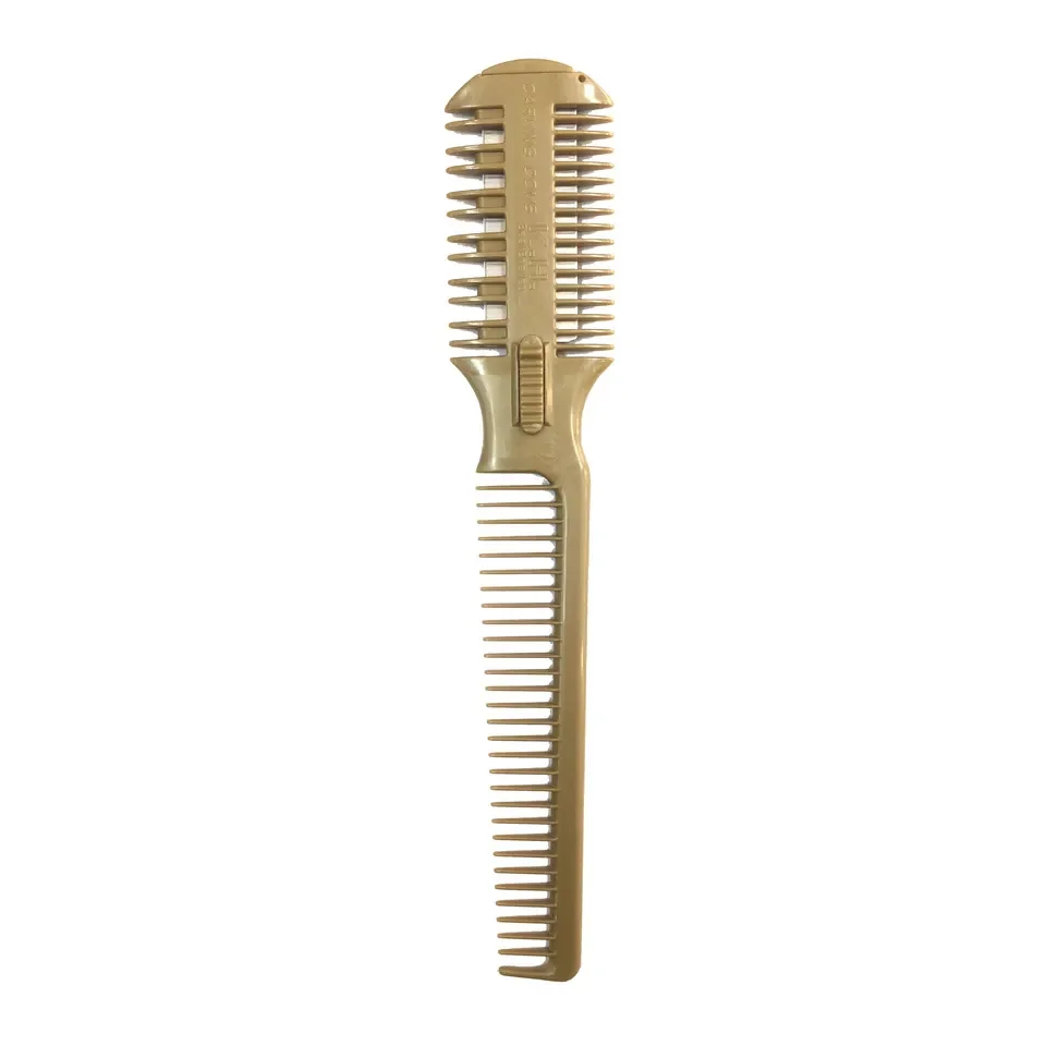 Hair Cutting Razor Comb Double Edged Hair Cutting Razor Comb Gold Comb With Razor