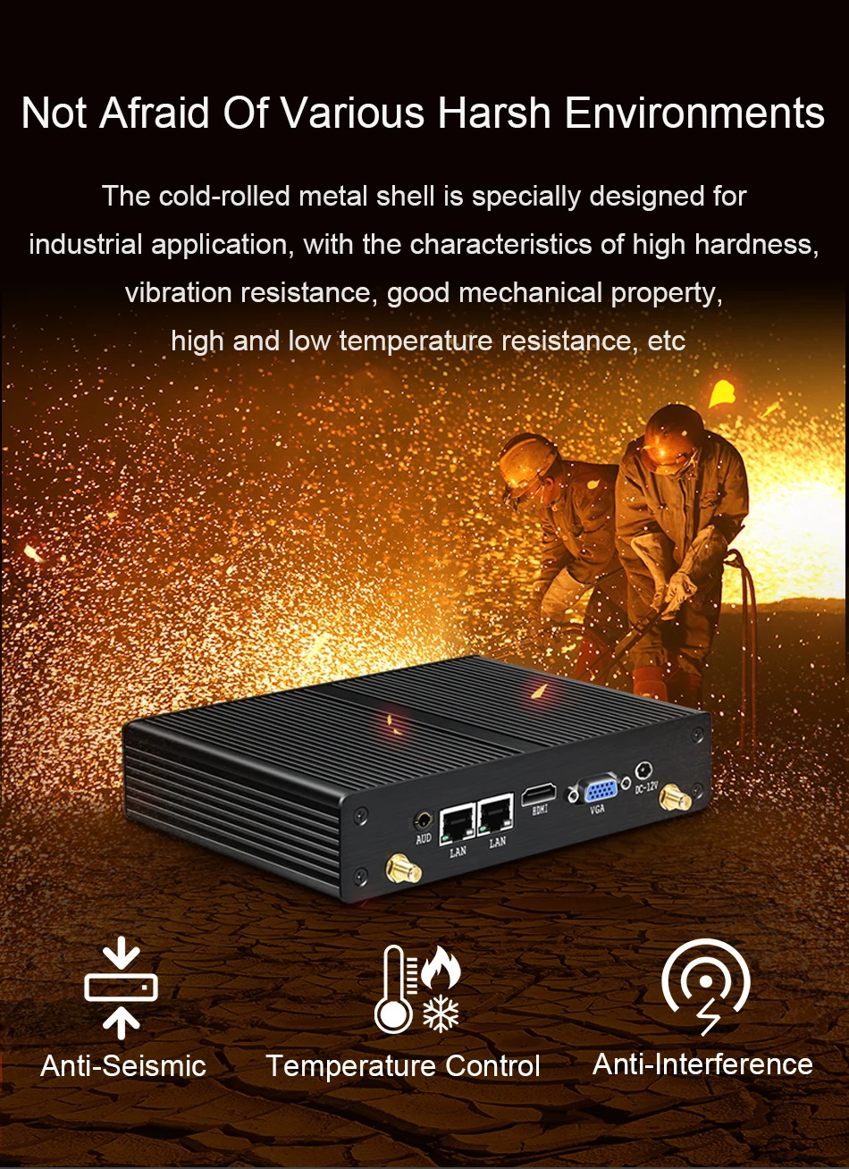 Firewall Mini PC In-tel i3 5010U 4010U M.2 SSD 4G Modul Computer Router Pfense Industrial PC Support AES-NI 6 Gigabit Lan