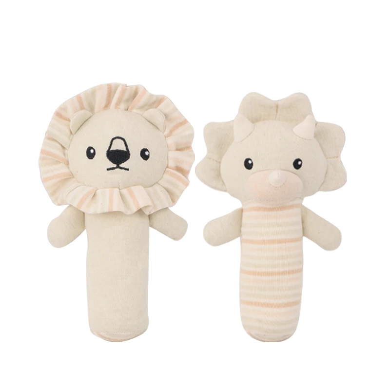 Newborn Infant Animal Shape Rattle Stick Soft Plush Rabbit Elephant Stuffed Toys Baby Rattle Toy