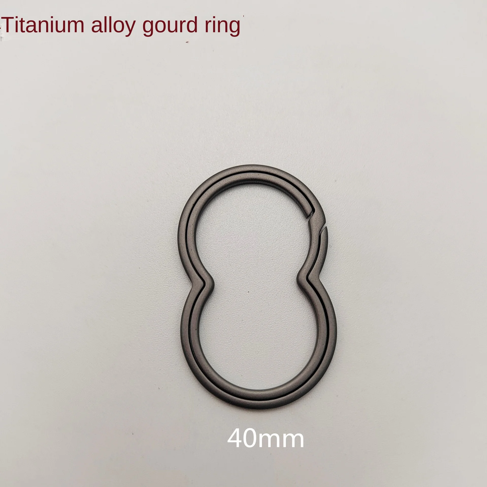 Ultra Light Titaniumkey ring Alloy Gourd-Shaped key chain rings Carabiner Keychain Super Elastic titanium alloy key ring Pendant