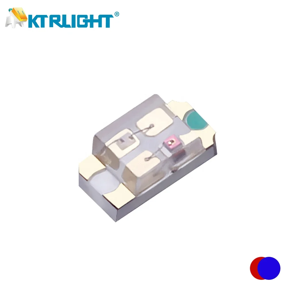 KTRLIGHT высокой яркости 1608 SMD светодиодный красный и синий 0,1 Вт 1608 светодиодный чип Диодная Светодиодная лампа двухцветные бусины
