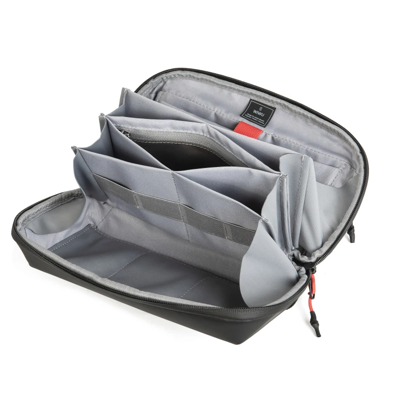WiWU Durable 1000D Nylon Tech Pouch Travel Daily Mobile Accessories Organizer Bag Big Capacity Gadgets Organizer Bag
