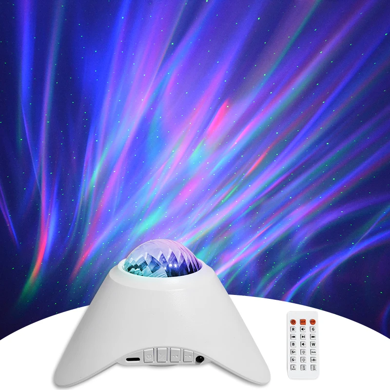 Aurora starry sky projector led night light white noise machine kids moon lamp galaxy night lights for home with remoter