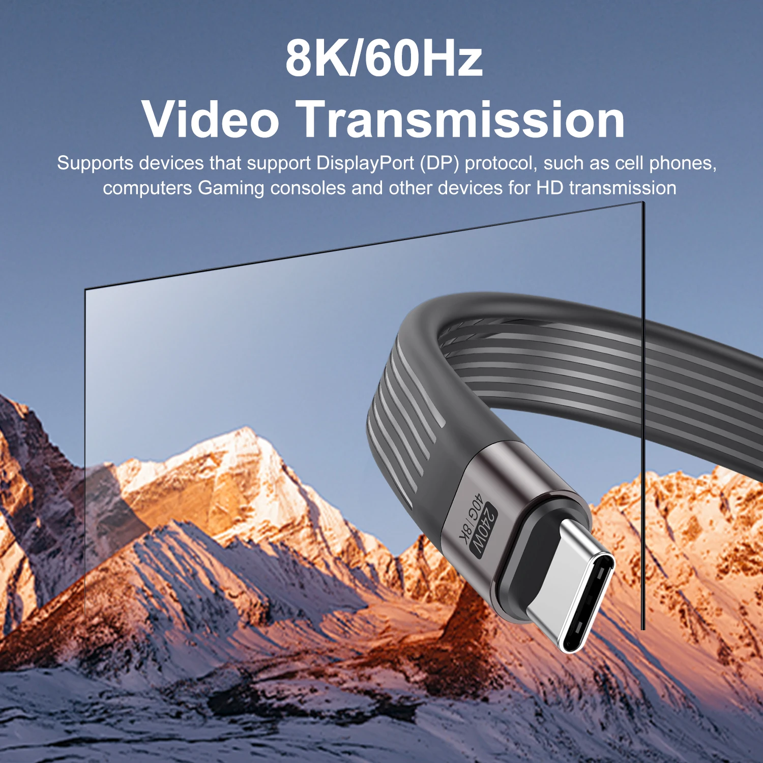 USLION короткий USB4 кабель для передачи данных Портативный брелок телефона зарядный комплект 40 Гбит/с USB C на Type PD 240 Вт