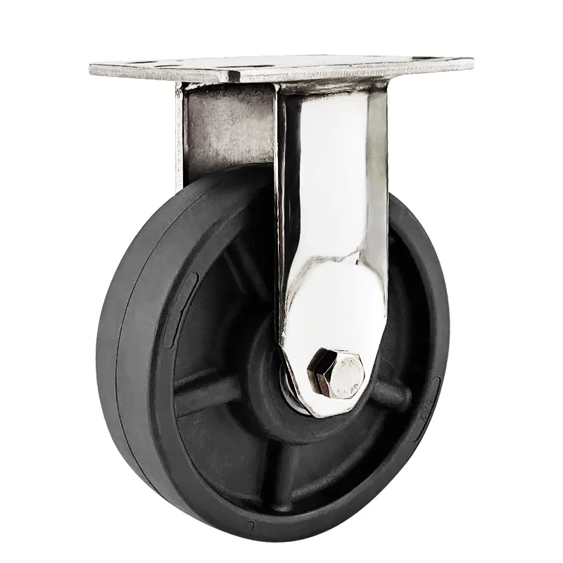304 SS castor wheel 4 inch rigid/swivel/brake  High temperature food processing solid wheel heat resistant oven caster