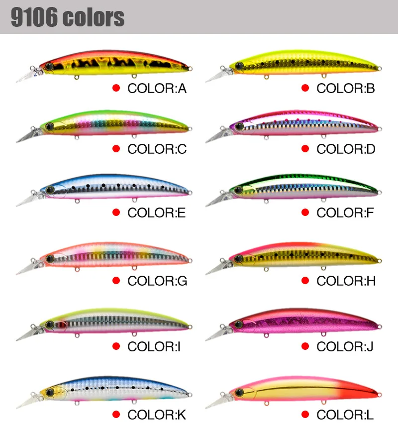New 110mm/19g 130mm/23g Fishing Lure tackle jerkbaits long shot Floating water Minnow Hard Bait crank umpan