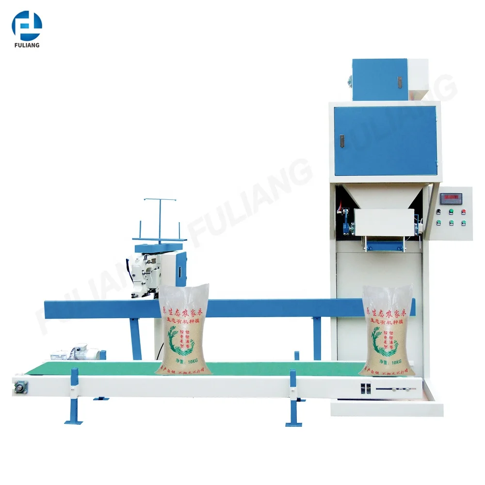 5kg 15kg 25kg 50kg packing machine bagger with automatic sewing system fertilizer rice pellet packaging machine