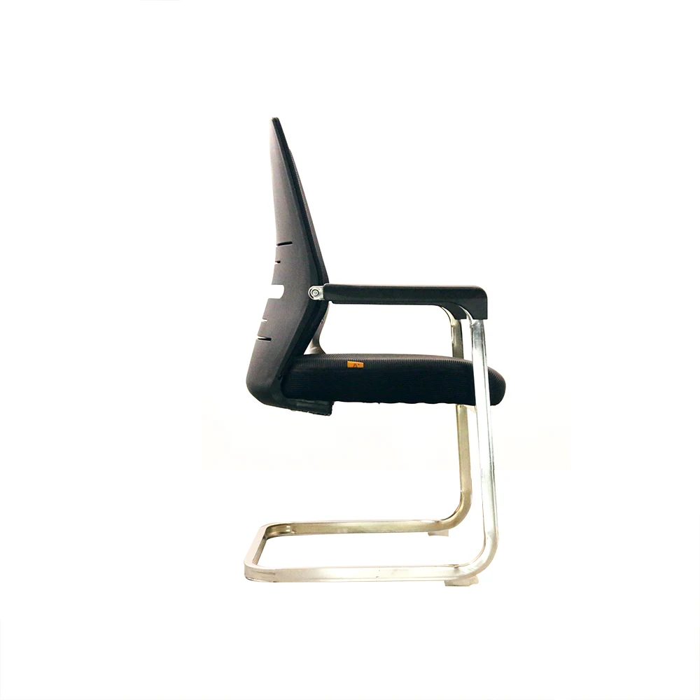 Modern Ergonomic Reception Waiting Room Chairs Conference Meeting Office Visitors Chair in Metal Material