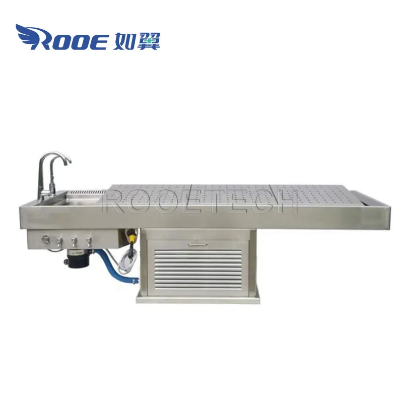 Funeral Washing Table Stainless Steel Wash Station with Shredder Sink and Ventilation System
