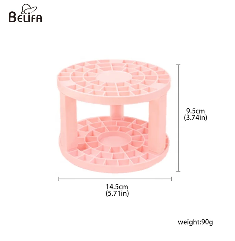 49 hole desk organizer pen pencil stand rack plastic round makeup artist paint brush holder