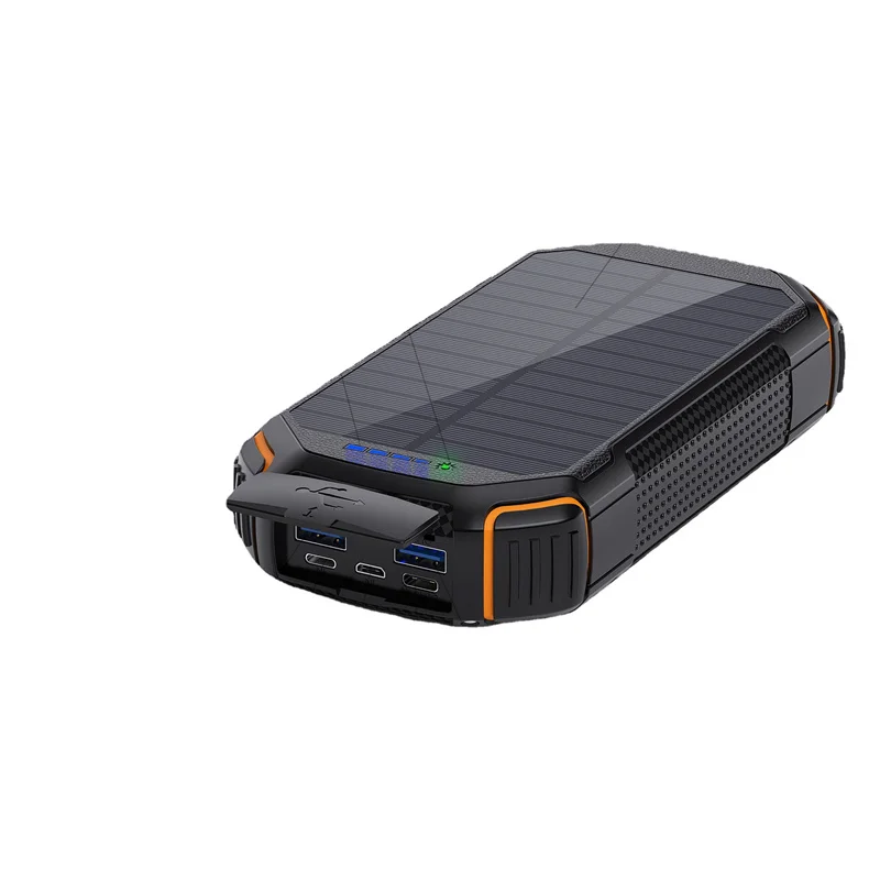 wireless Camping Solar Power Bank 20000mah Portable Cell phone charger with Led flashlight