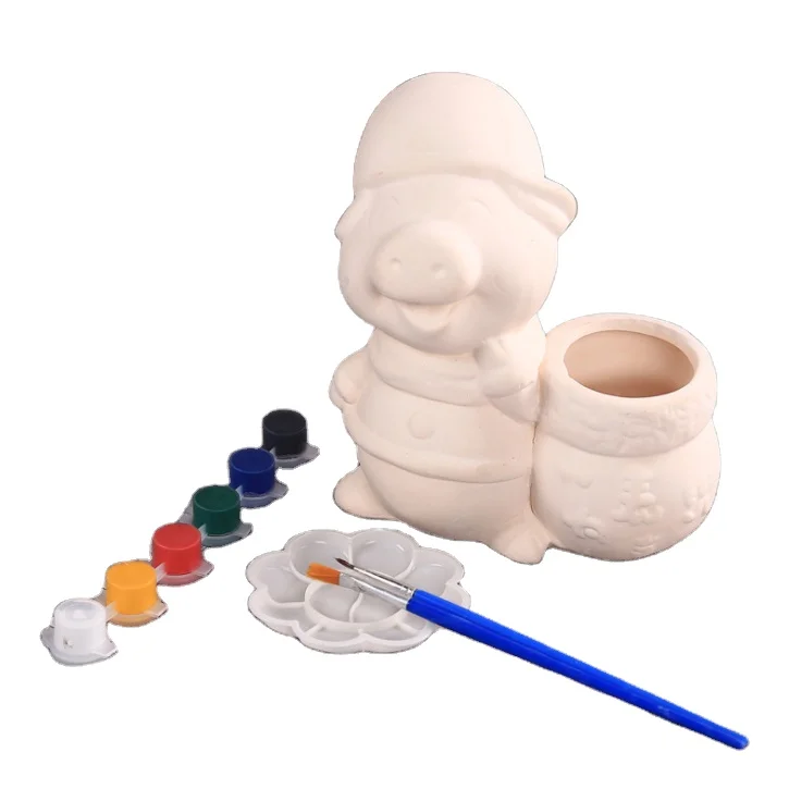 Wholesale Hot Selling DIY bisque ceramics unpainted for Kids Gift