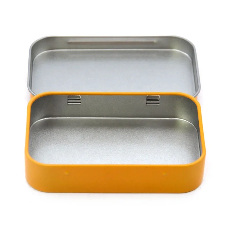 Mini mint case tin food box tin candy can metal sweets boxes small tin boxes with hinged lid